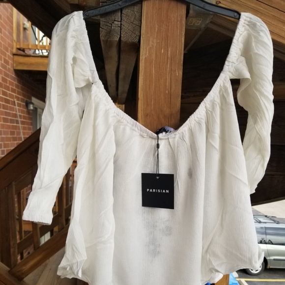 SALE! Last One Floral Embroidered Off Shoulder Top - Picture 5 of 8